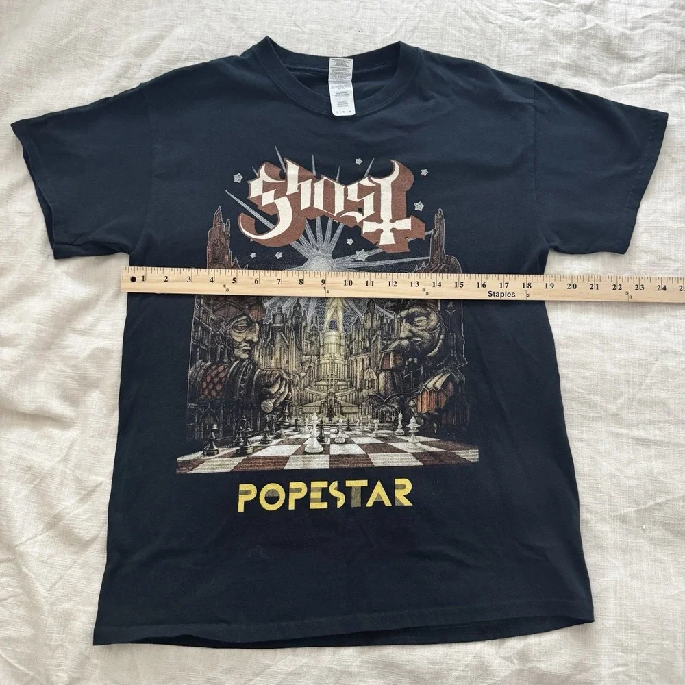 Ghost Popestar Tour Gildan Band‎ Graphic Tee Medium 2016 Rock Grunge Rare Merch - Picture 3 of 5